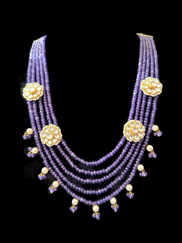 DLN62 pachi kundan necklace in beads ( READY TO SHIP )