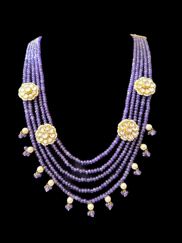 DLN62 pachi kundan necklace in beads ( READY TO SHIP )