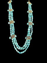DLN65 turquoise  beads Rani haar with earrings ( READY TO SHIP )