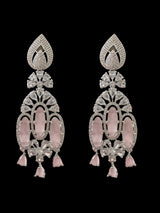 Cz earrings -pink  ( READY TO SHIP )
