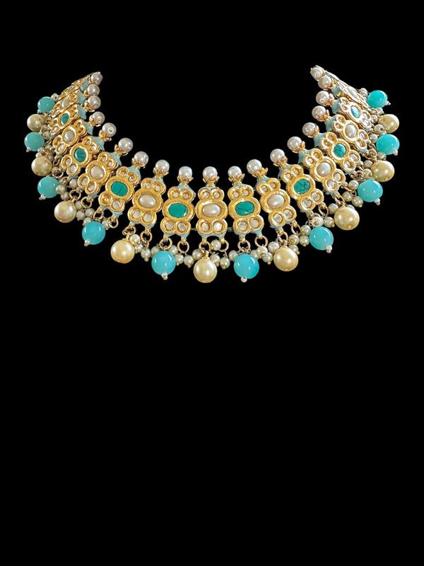Reva necklace set  - Turquoise ( READY  TO SHIP )