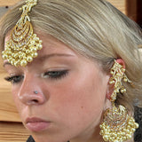 DJET28 Tahura earrings tika in pearls  ( READY TO SHIP )