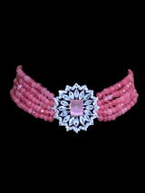 cz choker in pink  ( READY TO SHIP )