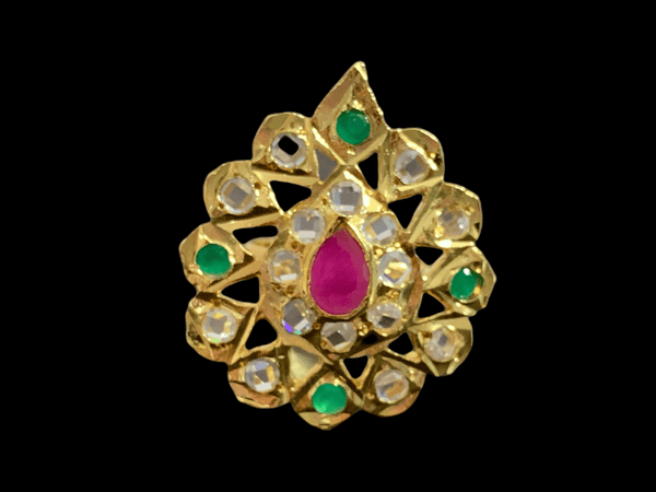Rida  statement  ring in ruby emerald ( SHIPS IN 4 WEEKS )