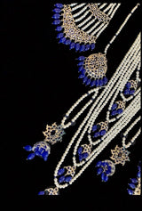 Insia bridal set in blue ( silver plating ) ( READY TO SHIP )