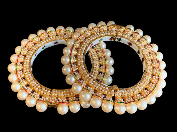 Pearl rajwadi style bangles ( SHIPS IN 4 WEEKS )