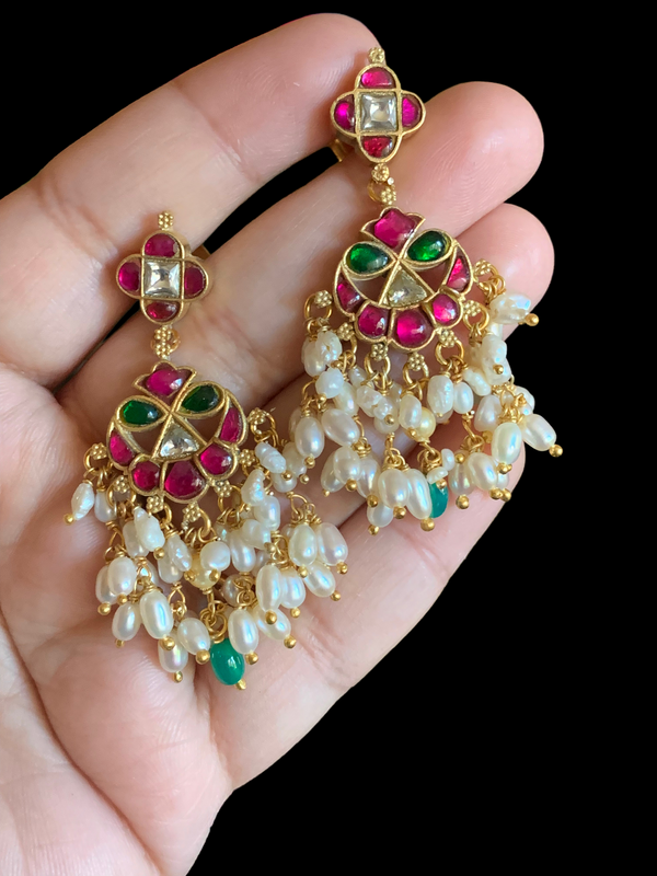 92.5 silver gold plated earrings