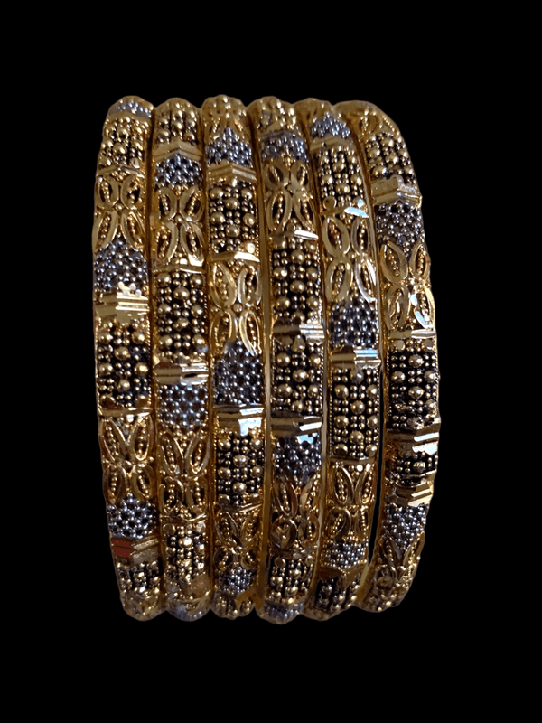 B105 gold plated bangles - set of 4 or 6  ( READY TO SHIP )
