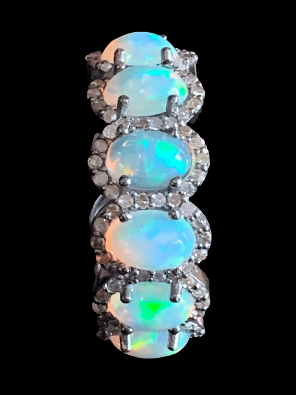 Opal multistone  ring in silver
