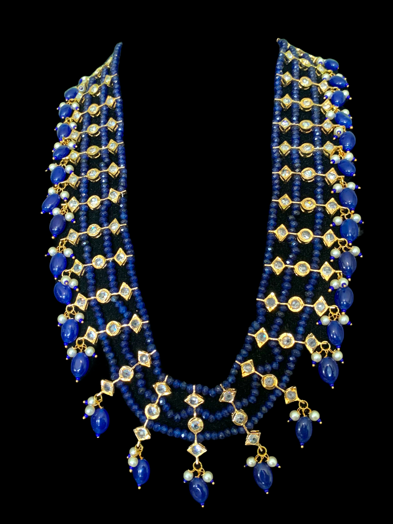 SAT74 Tara necklace in onyx (blue) beads ( READY TO SHIP )