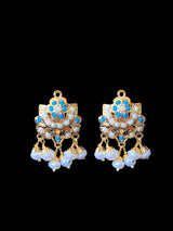 Gold plated silver pendant set in turquoise / feroza ( READY TO SHIP )