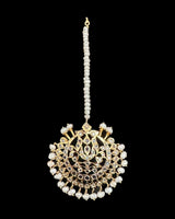 DJTK364 TASMINA oversized tika in fresh water pearls( READY TO SHIP )