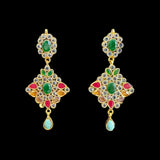 DER581 kundan earrings in multicolor ( READY TO SHIP )