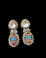 C340 Antique plated choker set in multicolor ( READY TO SHIP )