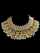 JIMENA bridal set in zircon and pearls ( READY TO SHIP )