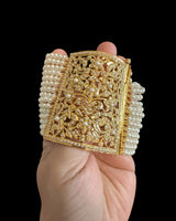 Jadau bahi / bracelet in pearls   ( READY TO SHIP )