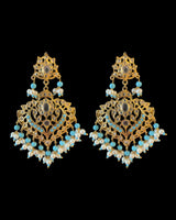 BR598 Leah bridal set in turquoise with pearls   (READY TO SHIP)