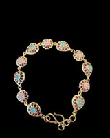 Ruby Rose Quartz & Aventurine Gold-Plated Silver Bracelet ( READY TO SHIP )