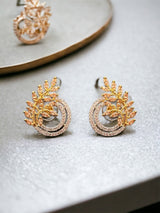 Cz studs - golden  ( READY TO SHIP )