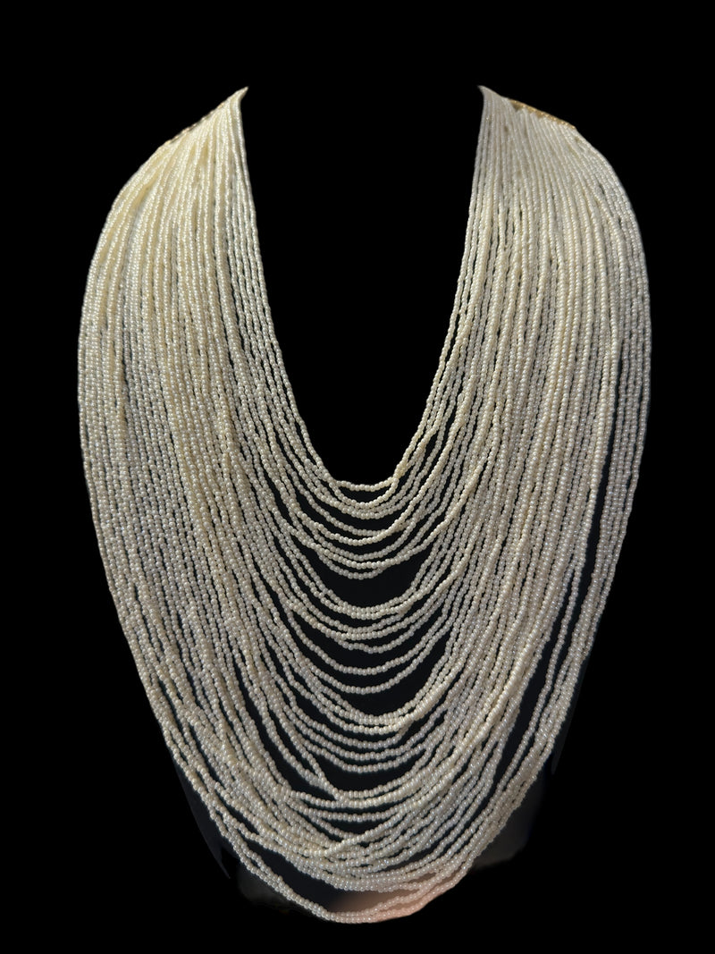 SAT100 Maha pearl  statement necklace ( multistranded) ( READY TO SHIP )