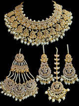 JIMENA bridal set in zircon and pearls ( READY TO SHIP )