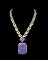 DNS231 Purple doublet necklace set ( READY TO SHIP )