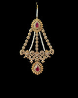 BR463 Ruby and zircon bridal set ( READY TO SHIP)