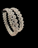 B815 Silver-Plated Cubic Zirconia Bangles ( READY TO SHIP )