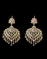BR599 Aleeza Bridal Polki Necklace Set with Earrings, Jhumar & Tikka ( READY TO SHIP )