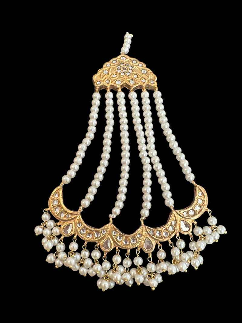 DJHR116 SHALINI Kundan jhoomar with pearls ( READY TO SHIP )