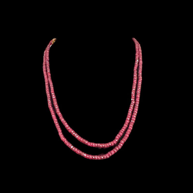 NS295 -A ruby  beads necklace ( READY TO SHIP )