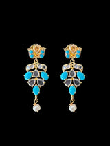 DNS131 Turquoise hyderabadi necklace set ( READY TO SHIP )