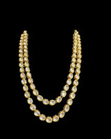 DNS208 Afsa Two-Layered Kundan Necklace – Handcrafted Bridal Gold-Plated Set with Meenakari Work ( READY TO SHIP )