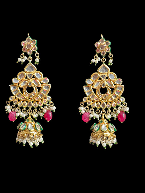 Kundan jhumka earrings  ( READY TO SHIP )