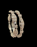 B816 Silver-Plated Cubic Zirconia Bangles ( READY TO SHIP )