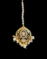 DNS221 Gold-Plated Necklace with Earrings & Tikka ( READY TO SHIP )