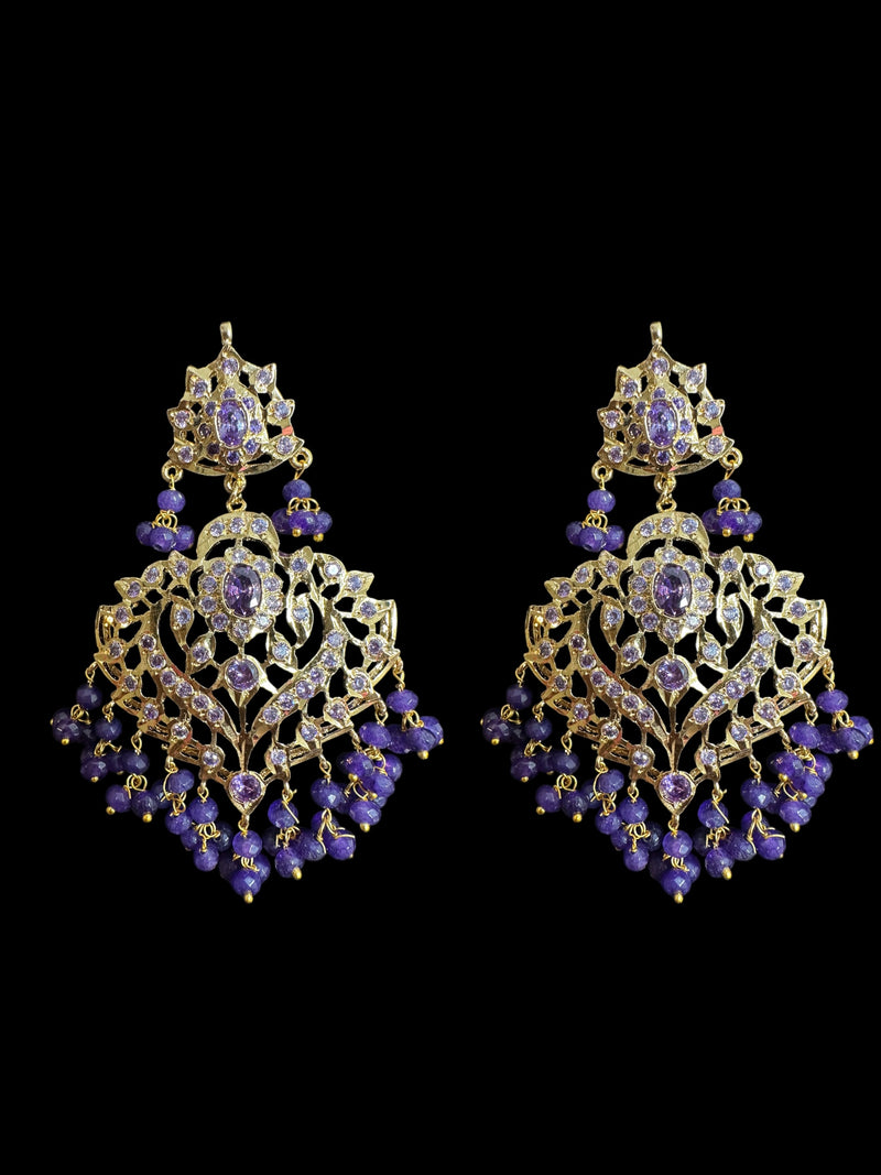 DER703 Ekta purple earrings ( READY TO SHIP )