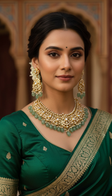 Gold plated moissnaite necklace with earrings ( READY TO SHIP )