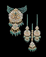 Zehra Kundan Bridal Set – Gold-Plated Bridal Jewelry Set ( READY TO SHIP )