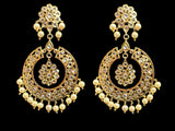 DER608 Reeba chandbali in golden pearls (READY TO SHIP )