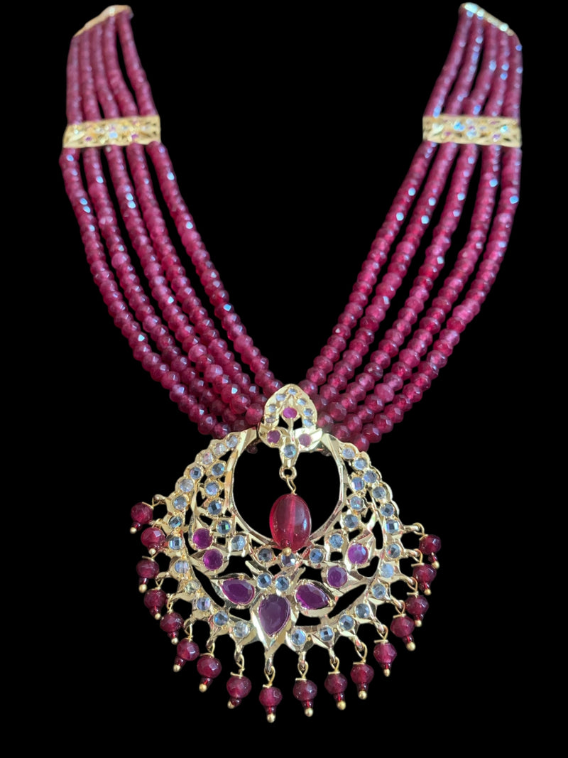 Noor bridal set in rubies (SHIPS IN 4 WEEKS )