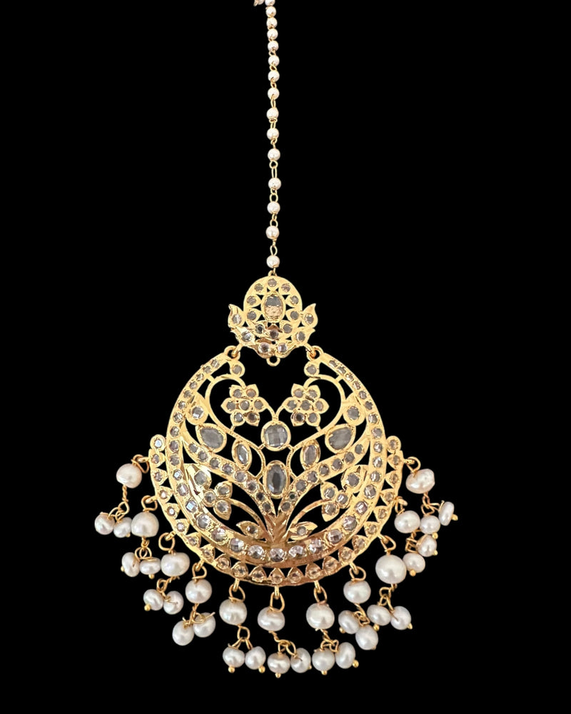 DJTK365 Noora oversized tika in fresh water pearls( READY TO SHIP )