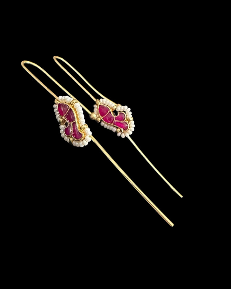 EC2 Gold-Plated Pachi Kundan Ear Cuff – Delicate & Lightweight Elegance ( READY TO SHIP )