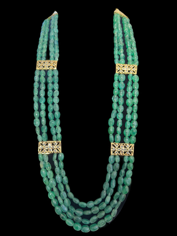 LN59 Ghazal emerald beads Rani haar ( READY TO SHIP )