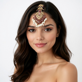 MAHAM jhoomar tika in ruby ( READY TO SHIP )