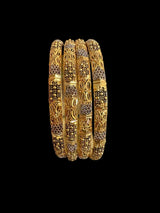 B105 gold plated bangles - set of 4 ( READY TO SHIP )