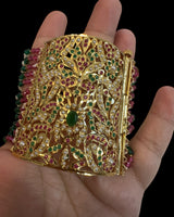 Jadau bahi / bracelet in ruby emerald  ( READY TO SHIP )