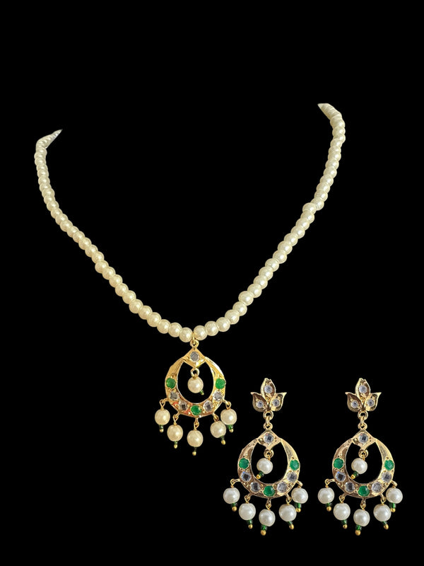 PS494 Nida pendant set - Green ( READY TO SHIP )