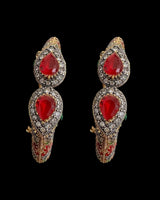 BG806A SALWA zircon bangles - Ruby emerald , openable ( READY TO SHIP )
