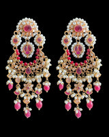 ERS3 Gold-Plated Dangler Earrings with Zircons & Shell Pearls ( READY TO SHIP ) (Copy)